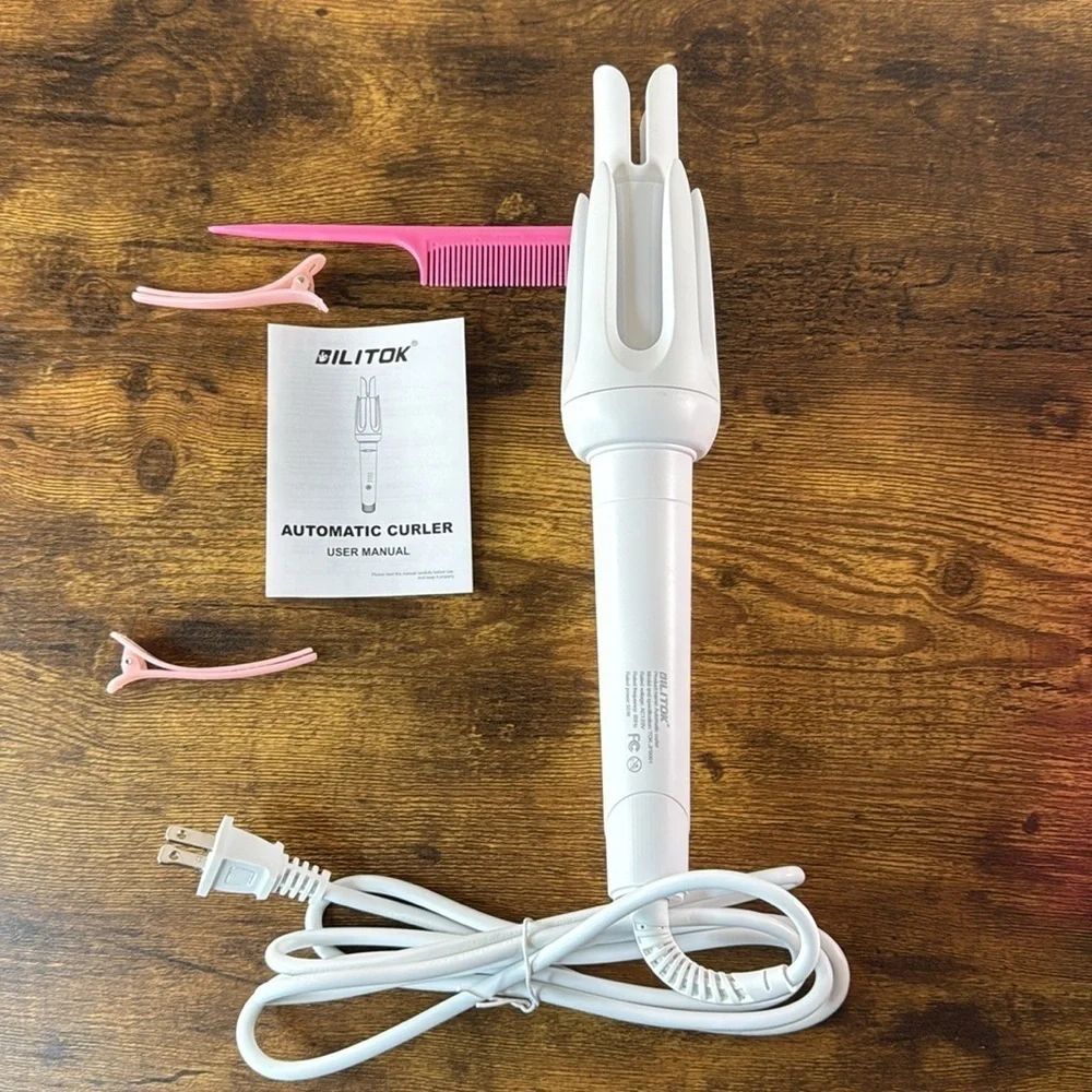 White Automatic Curling Iron